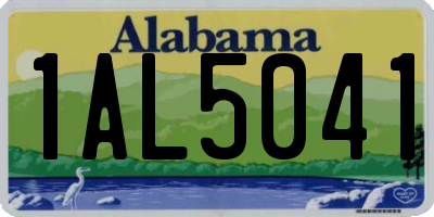 AL license plate 1AL5041