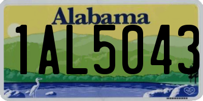 AL license plate 1AL5043