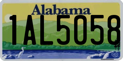 AL license plate 1AL5058
