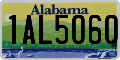 AL license plate 1AL5060