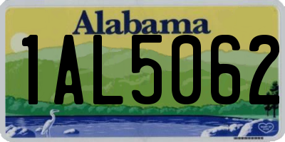 AL license plate 1AL5062