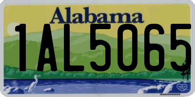 AL license plate 1AL5065