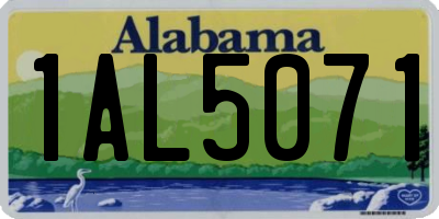 AL license plate 1AL5071