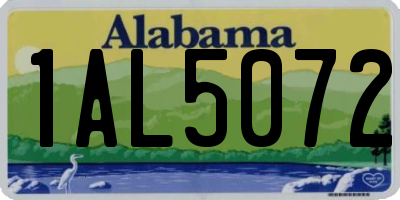 AL license plate 1AL5072