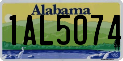 AL license plate 1AL5074