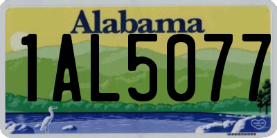 AL license plate 1AL5077
