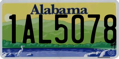 AL license plate 1AL5078