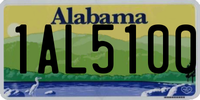 AL license plate 1AL5100