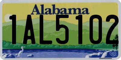 AL license plate 1AL5102