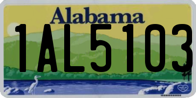 AL license plate 1AL5103