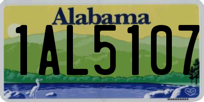 AL license plate 1AL5107