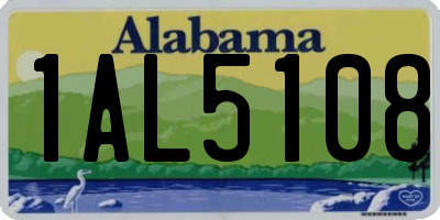 AL license plate 1AL5108