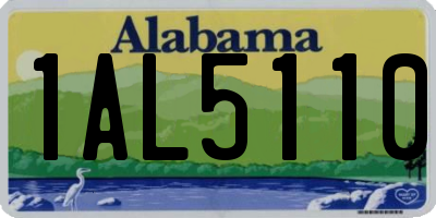 AL license plate 1AL5110