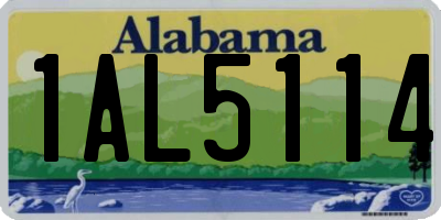 AL license plate 1AL5114
