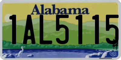 AL license plate 1AL5115
