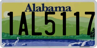 AL license plate 1AL5117