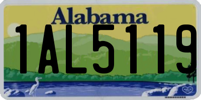 AL license plate 1AL5119