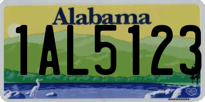 AL license plate 1AL5123