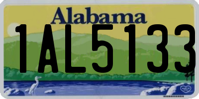 AL license plate 1AL5133