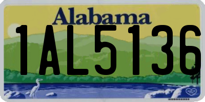 AL license plate 1AL5136