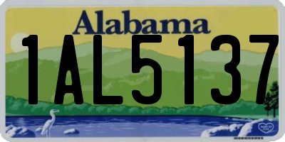 AL license plate 1AL5137