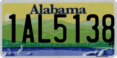 AL license plate 1AL5138