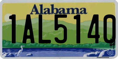 AL license plate 1AL5140