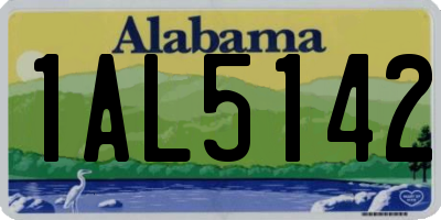 AL license plate 1AL5142