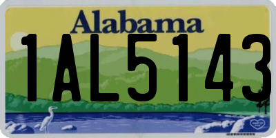 AL license plate 1AL5143