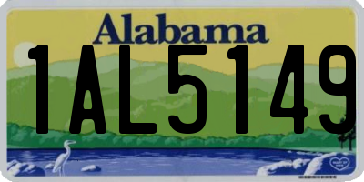 AL license plate 1AL5149