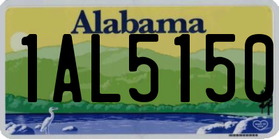 AL license plate 1AL5150