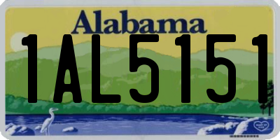 AL license plate 1AL5151