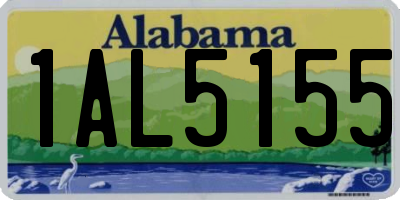 AL license plate 1AL5155