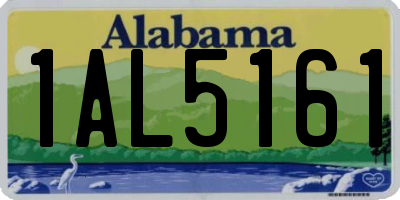 AL license plate 1AL5161