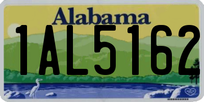 AL license plate 1AL5162