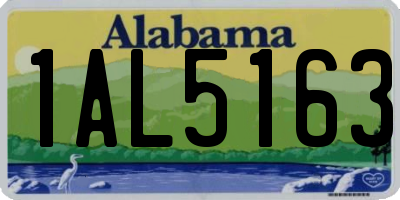 AL license plate 1AL5163