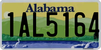 AL license plate 1AL5164