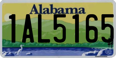 AL license plate 1AL5165