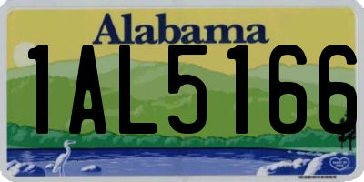 AL license plate 1AL5166