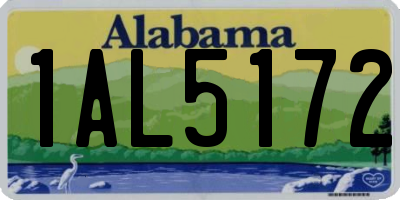 AL license plate 1AL5172