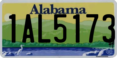 AL license plate 1AL5173
