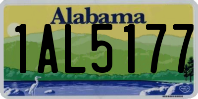 AL license plate 1AL5177
