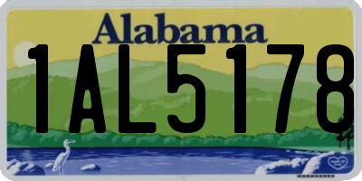 AL license plate 1AL5178