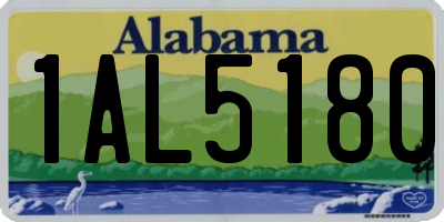 AL license plate 1AL5180