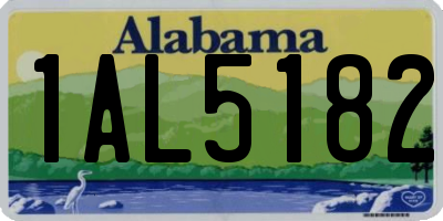 AL license plate 1AL5182