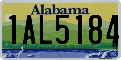 AL license plate 1AL5184