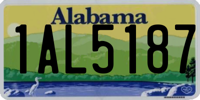 AL license plate 1AL5187