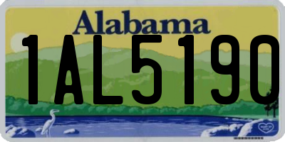AL license plate 1AL5190