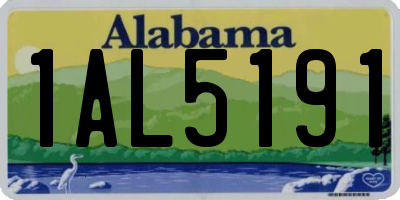 AL license plate 1AL5191