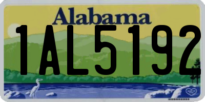 AL license plate 1AL5192